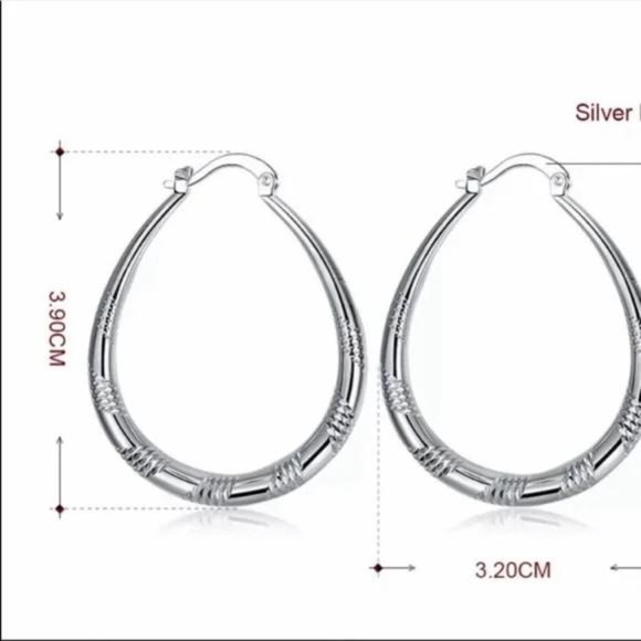 NEW 925 STERLING SILVER HOOP EARRINGS, NICE EARRINGS, CUTE EARRINGS - Picture 4 of 6